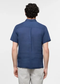 Camicia a maniche corte in lino uomo