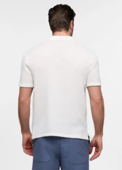 Camicia a maniche corte in seersucker di cotone uomo
