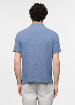 Camicia a maniche corte in seersucker di cotone uomo