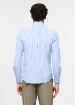 Camicia a righe regular fit con colletto button down uomo