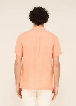 Camicia bowling in puro lino uomo