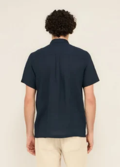 Camicia bowling in puro lino uomo