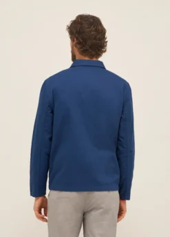 Camicia chore jacket in puro cotone uomo