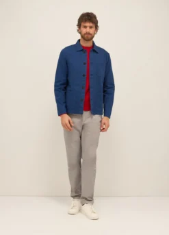 Camicia chore jacket in puro cotone uomo