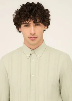 Camicia colletto button-down in cotone uomo