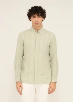 Camicia colletto button-down in cotone uomo