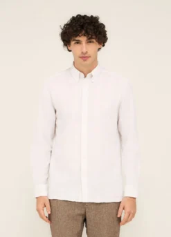 Camicia colletto button-down in cotone uomo