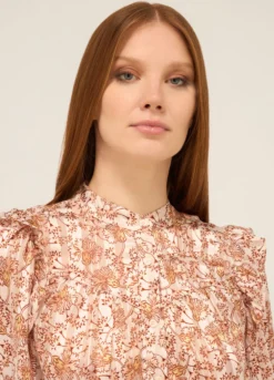 Camicia con colletto alla coreana donna