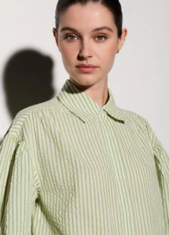 Camicia con colletto alla francese over fit donna
