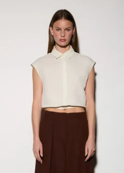 Camicia con collo alla francese regular fit donna