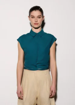 Camicia con collo alla francese regular fit donna