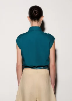 Camicia con collo alla francese regular fit donna