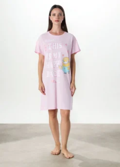 Camicia da notte Cattivissimo Me in jersey di puro cotone donna