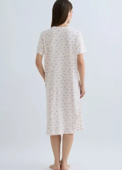 Camicia da notte corta con scollo a V donna