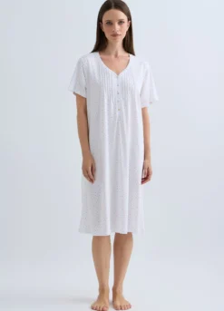 Camicia da notte corta con scollo a V donna