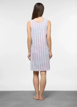 Camicia da notte corta in jersey di puro cotone donna