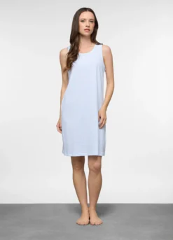Camicia da notte corta in jersey di puro cotone donna