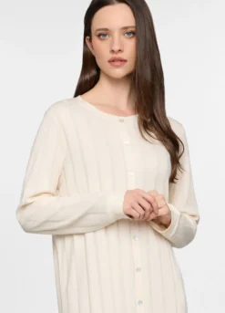 Camicia da notte in costina stretch donna