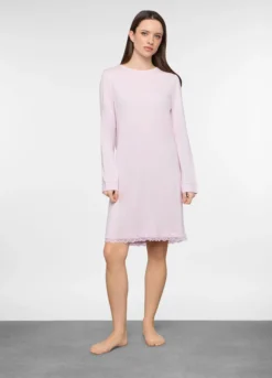 Camicia da notte in jersey di misto cotone donna