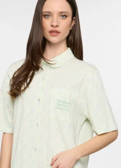 Camicia da notte in jersey di puro cotone donna
