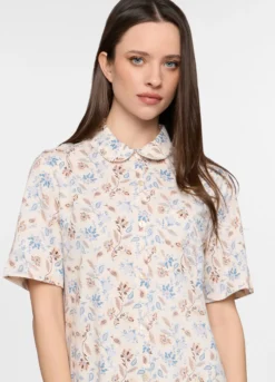 Camicia da notte in jersey di puro cotone donna