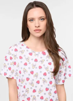 Camicia da notte in jersey di puro cotone donna