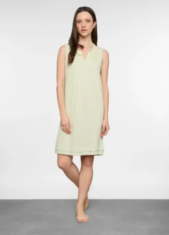 Camicia da notte in jersey di puro cotone donna