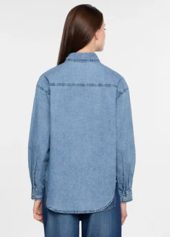 Camicia fit Over in denim leggero trattato donna