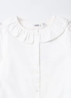 Camicia Fit Over in popeline di puro cotone bambina