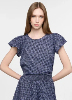 Camicia fit regular a girocollo donna