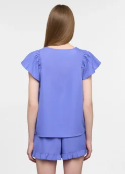 Camicia fit regular a girocollo donna