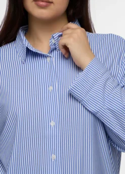Camicia Fit Regular con colletto alla francese misto viscosa donna curvy