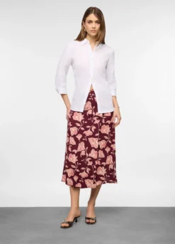 Camicia fit regular con colletto classico in puro lino donna