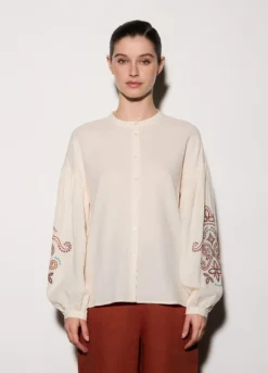 Camicia girocollo regular fit donna