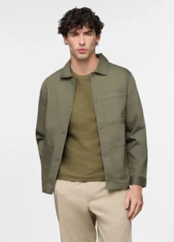 Camicia in cotone e lino uomo