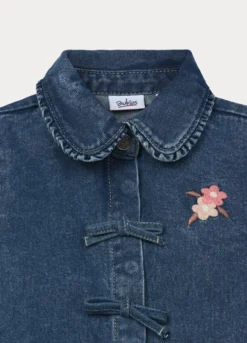 Camicia in denim di puro cotone bimba