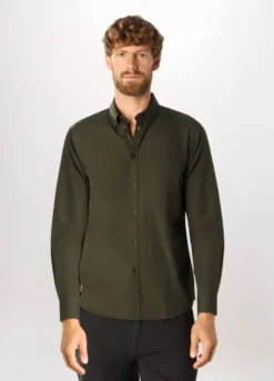 Camicia in misto cotone a quadri uomo