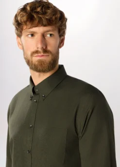 Camicia in misto cotone a quadri uomo