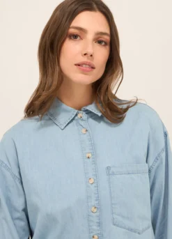 Camicia in popeline di puro cotone donna