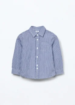 Camicia in popeline di puro cotone neonato