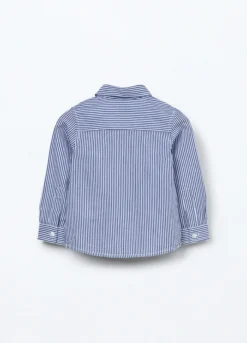 Camicia in popeline di puro cotone neonato