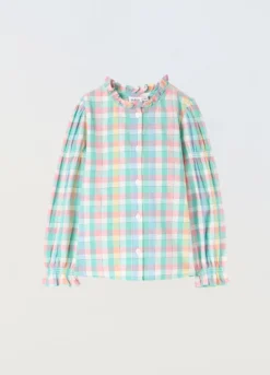 Camicia in popeline di puro cotone bambina