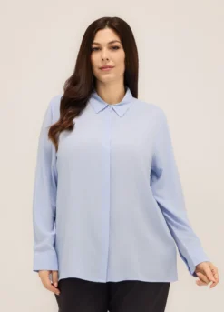 Camicia in pura viscosa donna curvy