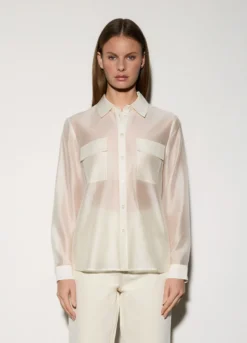 Camicia in raso misto viscosa donna