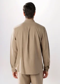 Camicia in tela di cotone con taschini uomo