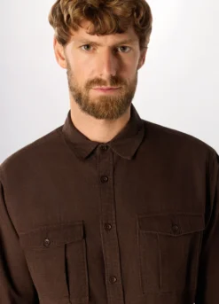 Camicia in velluto di cotone uomo