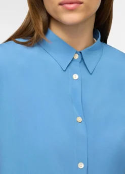 Camicia kimono regular fit con collo alla francese donna