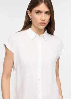 Camicia kimono regular fit con collo alla francese donna