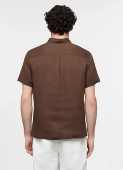 Camicia manica corta in lino uomo