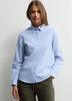 Camicia misto cotone a righe donna